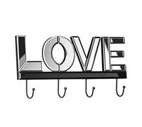 Premier Housewares Lot de 4 Crochets à Miroir Murale Love Argenté