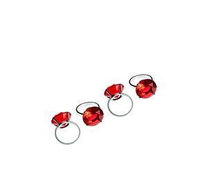 Premier Housewares Lot de 4 Ronds de Serviette Imitation Diamant