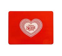 Premier Housewares Lot de 4 Sets de Table Motif Home Sweet Home Rouge,