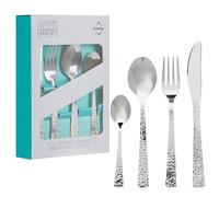 Premier Housewares Martello Ensemble de Couverts, Acier Inoxydable, Argent, 16 pièces