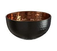 Premier Housewares Mixology Bol décoratif martelé en acier inoxydable Cuivre/noir Taille S