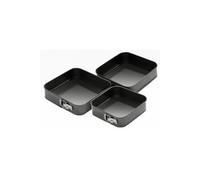 PREMIER HOUSEWARES MOULE À CHARNIÈRE CARRÉ ANTI-ADHÉSIF 0,4 MM 24 CM / 26 CM / 28 CM LOT DE 3