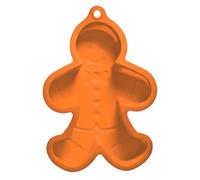 Premier Housewares Moule à gâteau en silicone durable en forme de bonhomme de pain d'épices orange | Moules à gâteau flexibles en silicone | Moules à gâteau en silicone résistant à la chaleur pour la