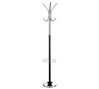 Premier Housewares Porte-manteau + porte-parapluie Noir/chrome 182 cm