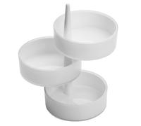 Premier Housewares Porte-Objet avec 3 Plateau Rotatif en Plastique Blanc