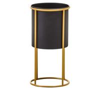 Premier Housewares Pot de Fleurs Noir/doré Taille Unique