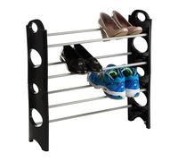 Premier Housewares Rack- à Chaussures 4 Niveaux Noir & Gris