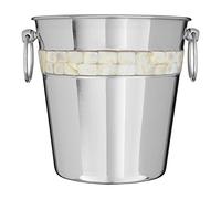 Premier Housewares Seau à Champagne avec Incrustation en Nacre Motif, Argent