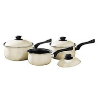 Premier Housewares Set de casseroles 3pc crème Belly- Ustensiles de Cuisine - anti -adhesif- 3 pièces