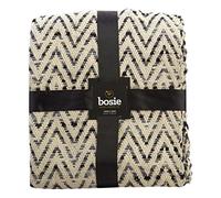 Premier Housewares Woven Chevron Throw Grey Throw Blanket Cotton and Viscose Throws for Sofas Bed Throws Grey Throws for Beds Grey Throws for Sofa