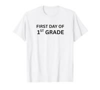 Premier Jour DE 1RE Grade T-Shirt Graphique avec Valeur, Homme, Blanc, L