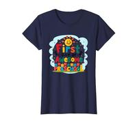 Premier Jour de célébration impressionnante pour la Maternelle T-Shirt, Femme, Bleu Marine, XXL