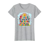 Premier Jour de célébration impressionnante pour la Maternelle T-Shirt, Femme, Gris Chiné, XL