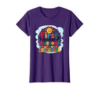 Premier Jour de célébration impressionnante pour la Maternelle T-Shirt, Femme, Violet, XXL