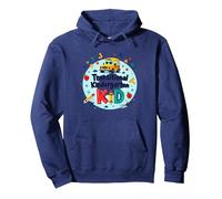 Premier Jour de TK Transitional Kindergarten Kid School Fun Sweat à Capuche, Unisexe pour Adultes, Bleu Marine, S