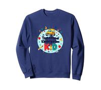 Premier Jour de TK Transitional Kindergarten Kid School Fun Sweatshirt, Unisexe pour Adultes, Bleu Marine, M