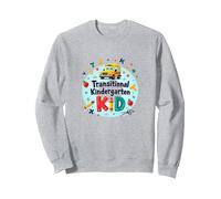 Premier Jour de TK Transitional Kindergarten Kid School Fun Sweatshirt, Unisexe pour Adultes, Gris Chiné, S
