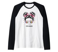 Premier jour d'école Coquette Bow Professeure pour filles de quatrième année Manche Raglan