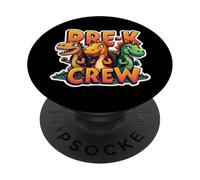 Premier Jour d'école de Pre-K Crew Dinosaur Lover T-Rex Dino PopSockets PopGrip Adhésif