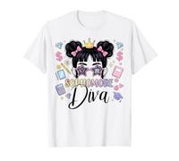 Premier Jour d'école de Sophmore Diva Spirit Attitude Girls T-Shirt