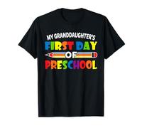 Premier Jour d'école pour Filles d'âge préscolaire de ma Petite-Fille T-Shirt