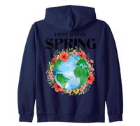 Premier Jour du Printemps Joyeux Pâques Ostara Mars Equinoxe Sweat à Capuche