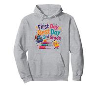 Premier Jour, Meilleur Jour de 3e année : Aventure de Retour à l'école Sweat à Capuche, Unisexe pour Adultes, Gris Chiné, L
