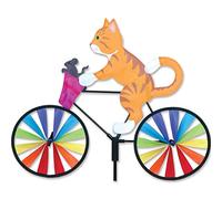 Moulin à vent décoratif - Premier Kite - Chat roux sur son vélo MULTI-COLOUR G