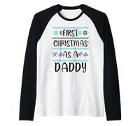 Premier Noël en Tant Que Papa Mignon Noël 1er père d'hiver Manche Raglan