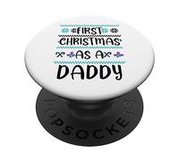 Premier Noël en Tant Que Papa Mignon Noël 1er père d'hiver PopSockets PopGrip Adhésif