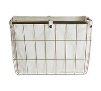 Premier Panier de Rangement intérieur en Fil de Fer plaqué Or, Doublure en Coton mélangé doré