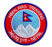 Premier Patches Himalaya Trekking Népal Patch brodé 9 cm à appliquer au Fer à Repasser Alpinisme Escalade Voyage Souvenir DIY Sac à Dos Bagages T-Shirt