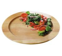 Premier Plat Rond Bois d'hévéa 35,5 cm
