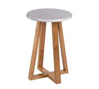 Premier Viborg Tabouret Rond, Bambou, Gris, 30 x 30 x 43 cm