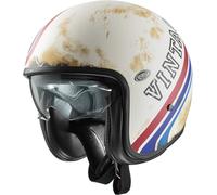 Premier Vintage BTR 12 BM Casque Jet, blanc-rouge-bleu, taille XS pour homme