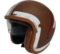 Premier Vintage DO BOS BM, casque de jet L Marron/Blanc/Rouge Marron/Blanc/Rouge