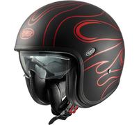 Premier Vintage FR Chromed, casque à jet XS Noir Mat/Rouge Noir Mat/Rouge