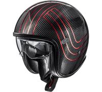 Premier Helmets Casque Ouvert Vintage,Platinum Ed. Carbon EX Red Chromed,S