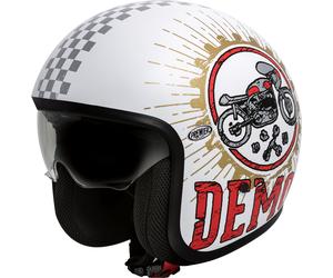 Premier Vintage Speed Demon, casque jet XS Mat Blanc/Or/Rouge Mat Blanc/Or/Rouge