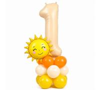 Premier voyage autour du soleil Tour de ballons d'anniversaire Boho Sun 1ère décoration
