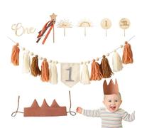 Première bannière de la première fille - Baby Girl Tutu Skirt Garland | Décoration de chaise Smash gâteau, bannière pour le premier anniversaire, accessoire photo rose pour la fie