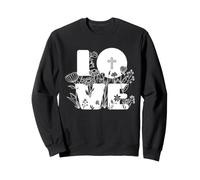 Première Communion Amour chrétien eucharistie Foi catholique Sweatshirt