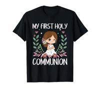 Première Communion Fille eucharistie catholique 1ère Communion Foi T-Shirt Graphique avec Valeur