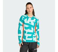 Première couche multi-synthétique à manches longues Semi Flash Aqua / Semi Impact Orange XS