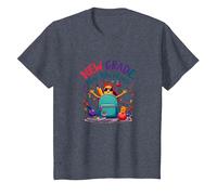 Première journée de troisième année Filles Nouvelles Aventures T-Shirt, Enfant, Bleu Chiné, 10 Ans