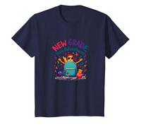 Première journée de troisième année Filles Nouvelles Aventures T-Shirt, Enfant, Bleu Marine, 6 Ans