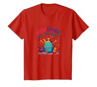 Première journée de troisième année Filles Nouvelles Aventures T-Shirt, Enfant, Rouge, 3 Ans