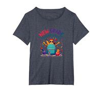 Première journée de troisième année Filles Nouvelles Aventures T-Shirt, Femme Grandes Tailles, Bleu Chiné, 3X