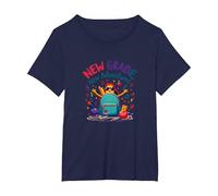 Première journée de troisième année Filles Nouvelles Aventures T-Shirt, Femme Grandes Tailles, Bleu Marine, 3X