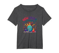 Première journée de troisième année Filles Nouvelles Aventures T-Shirt, Femme Grandes Tailles, Chiné Foncé, 3X